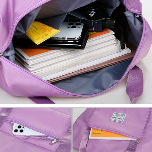 Weesey Bolsa de viagem dobrável de grande capacidade, impermeável, expansível, leve, separação seca