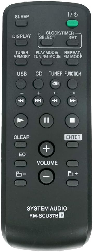 VINABTY RM-SCU37B Remote Control Replace for Sony Home Mini HI-FI Audio System MHC-EX700 MHC-EX900 CMT-EH25 MHC-EX600 CMT-BX5 CMT-BX5BT CMT-EH26 HCD-CBX5