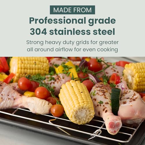Image of Ultra Cuisine Durable 3 Tiers Stackable, 16 inch x 10 inch Cooling Rack for Baking
