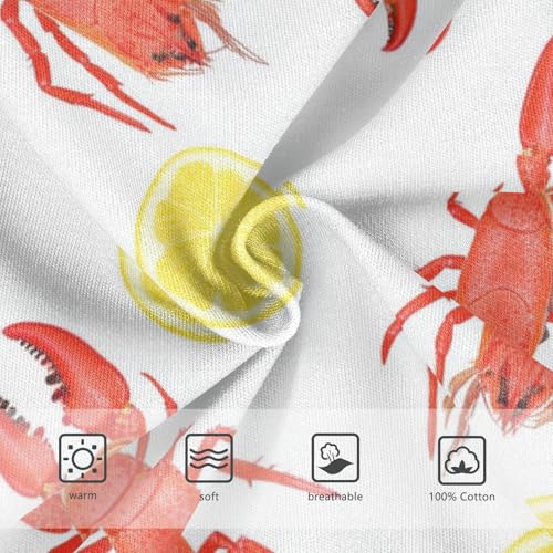 Wusikd Lobsters Boys' Underwear Cotton Lemon Boys Briefs Soft Toddler Underwear 2T3