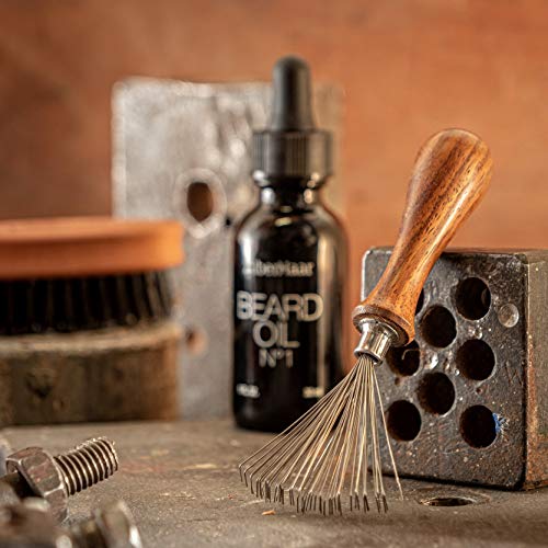 ZilberHaar - Bart- und Haarbürsten Reinigungswerkzeug - Handgemachtes Natürliches Haarbürsten Reinigungswerkzeug - 10 cm Lang und 4.8 cm Breit am Ende des Rechens