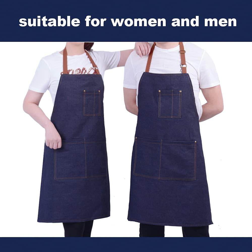 SubTack Unisex Denim Aprons with Pockets - Image 3