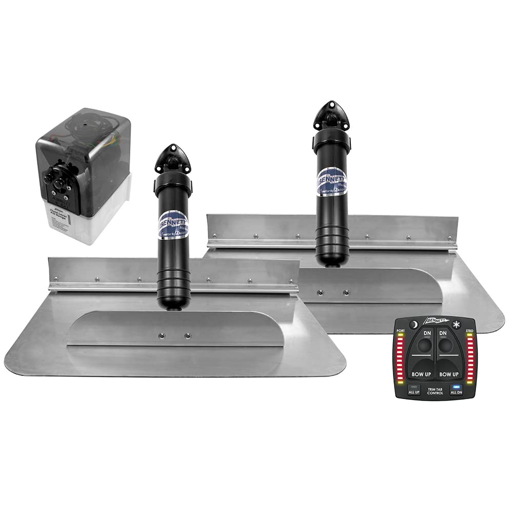 Bennett Marine 6BT-50110-90-00 Standard (Classic) Hydraulic Trim Tab System with One Box Indication Unit - 18" x 12"