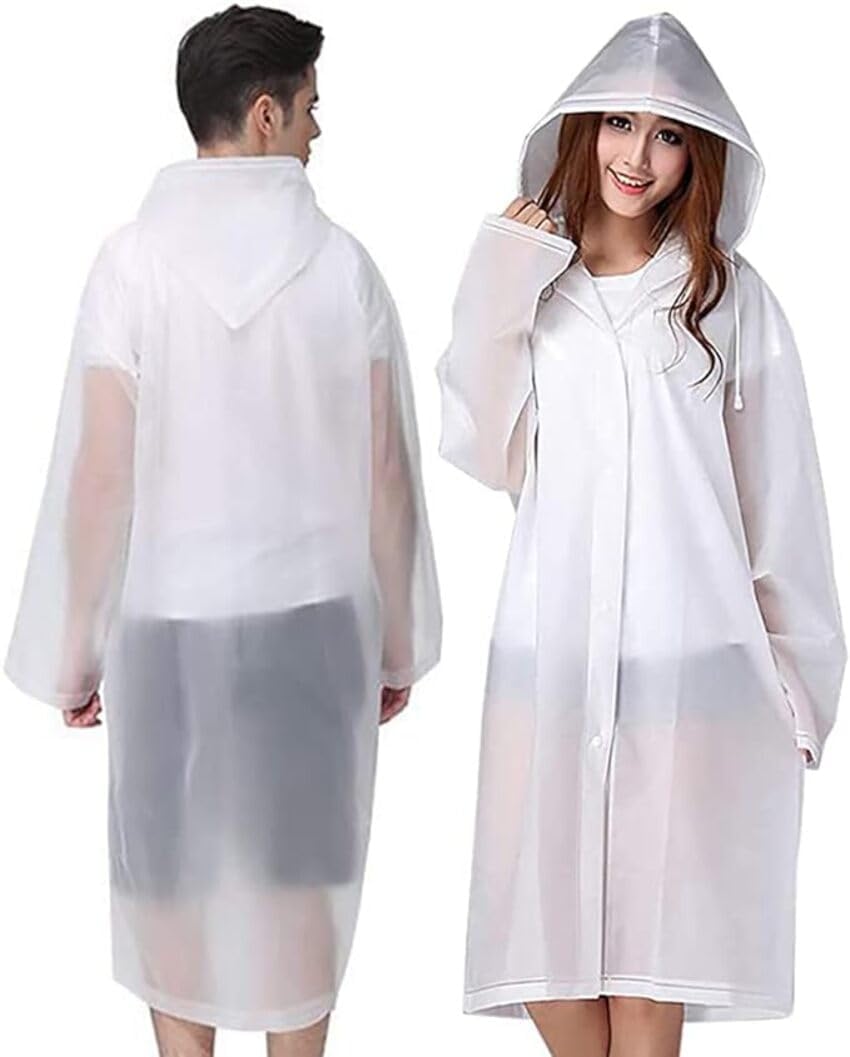 Reusable Waterproof Rain Poncho with Hood | Lightweight EVA Raincoat for Men, Women, Boys & Girls | Outdoor Rain Wear for Travel, Cycling & Camping (Multicolor)-image-29