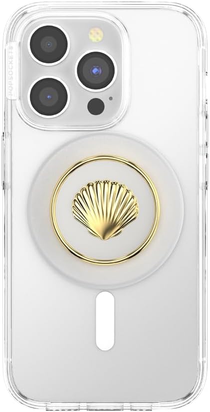 PopSockets Phone Grip for MagSafe, Magnetic Holder, Phone Stand, Enamel - Enamel Venus White