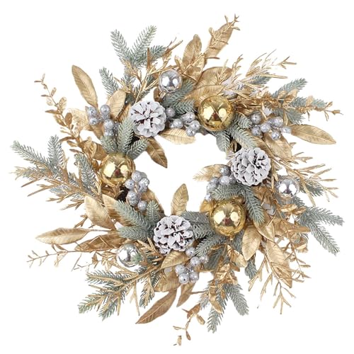 Couronne de Noël sans fil grand extérieur et décoration de porte d'entrée de maison