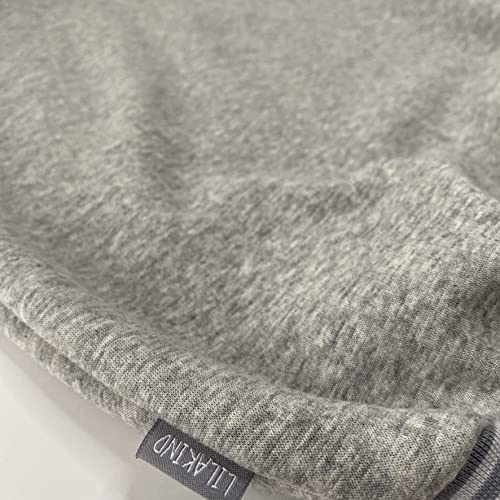 Lilakind Baby slaapzak trappelzak puckzak herfst/winter jersey fleece gemêleerd strepen - Made in Berlin, grijs, 60 cm - Afbeelding 5