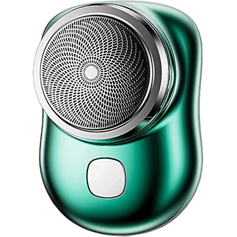 Mini-Shave Portable Electric Shaver, Electric Razor for Men, Pocket Size Mini Shaver, USB Rechargeable Shaver Charging Easy One-Button Use Suitable for Home, Car, Travel (Green) Cover