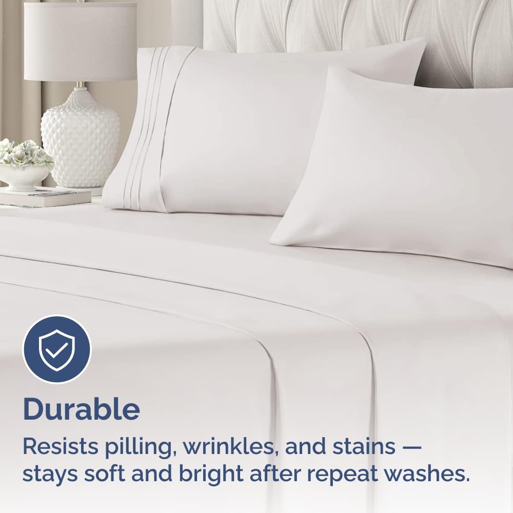 King Standard Pillow Cases Set of 2 - Soft Hotel Quality Pillowcase Covers - Comfy, Cozy & Fade Free - Wrinkle Resistant - Machine Washable Pillow Protectors - 2 Piece Set - King Standard Light Grey thumbnail