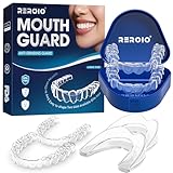 REROIO Mouth Guard for Grinding Teeth at Night, Teeth Grinding Mouth Guard for Sleeping, Perfect fit Night Guards for Teeth Grinding, 2 Size Mouthguard Available for Adults