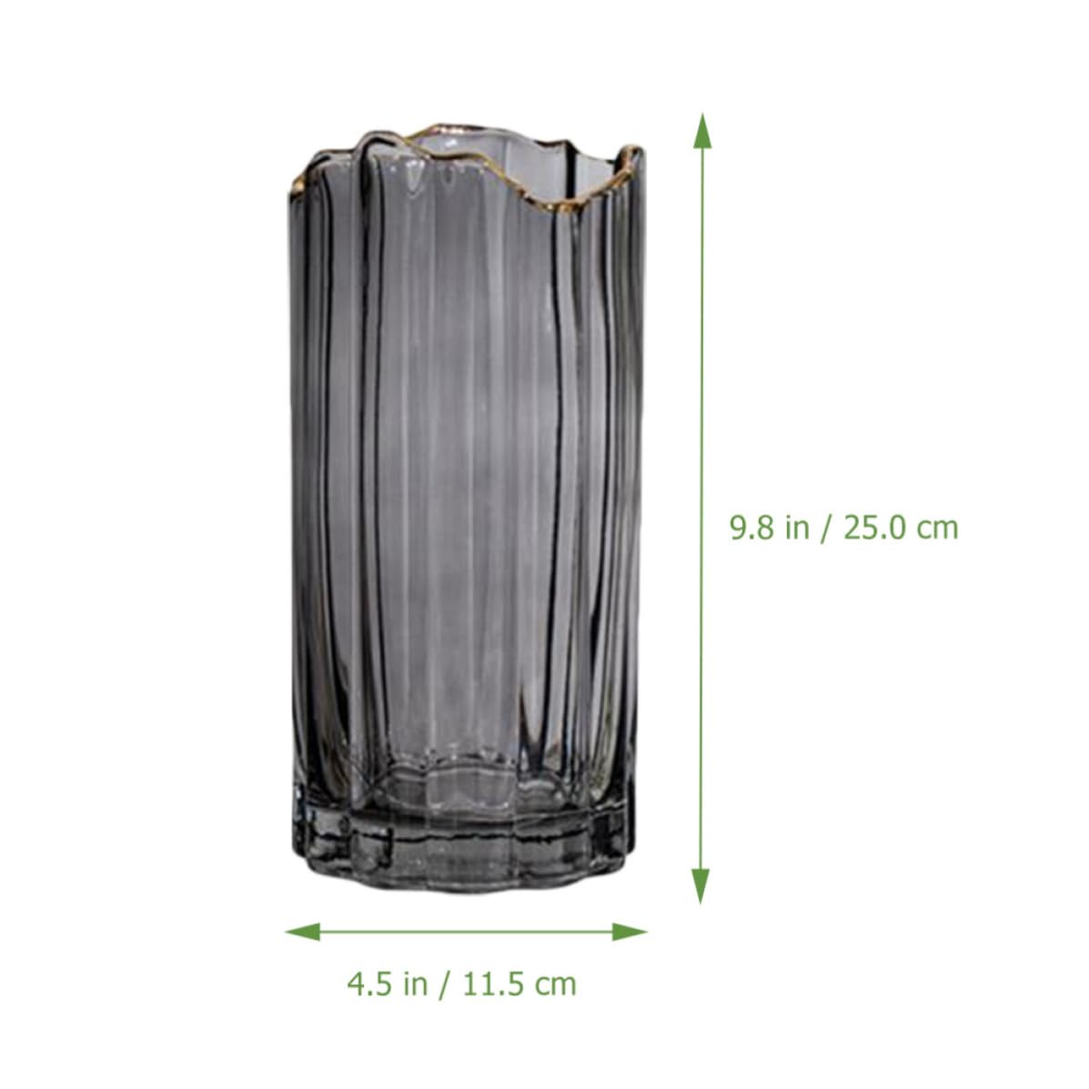 Vaso in Vetro a Bocca Ondulata, per Fiori e Fiori Artificiali