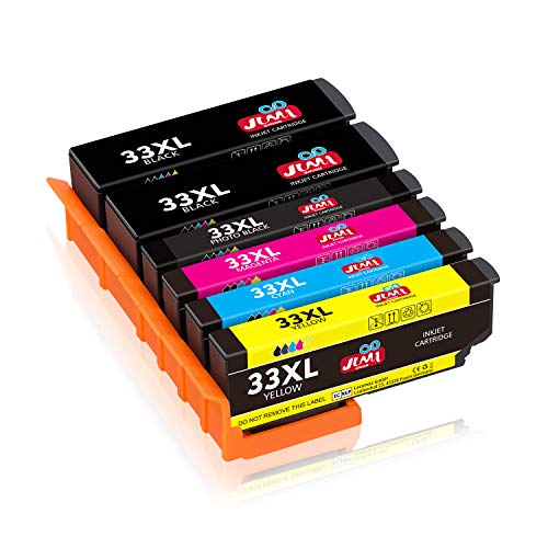 JIMIGO 33 XL 33XL Cartuchos de Tinta Reemplazo para Epson 33 Tinta Compatible con Epson Expression Premium XP-540 XP-530 XP-640 XP-900 XP-830 XP-635 XP-630 XP-645