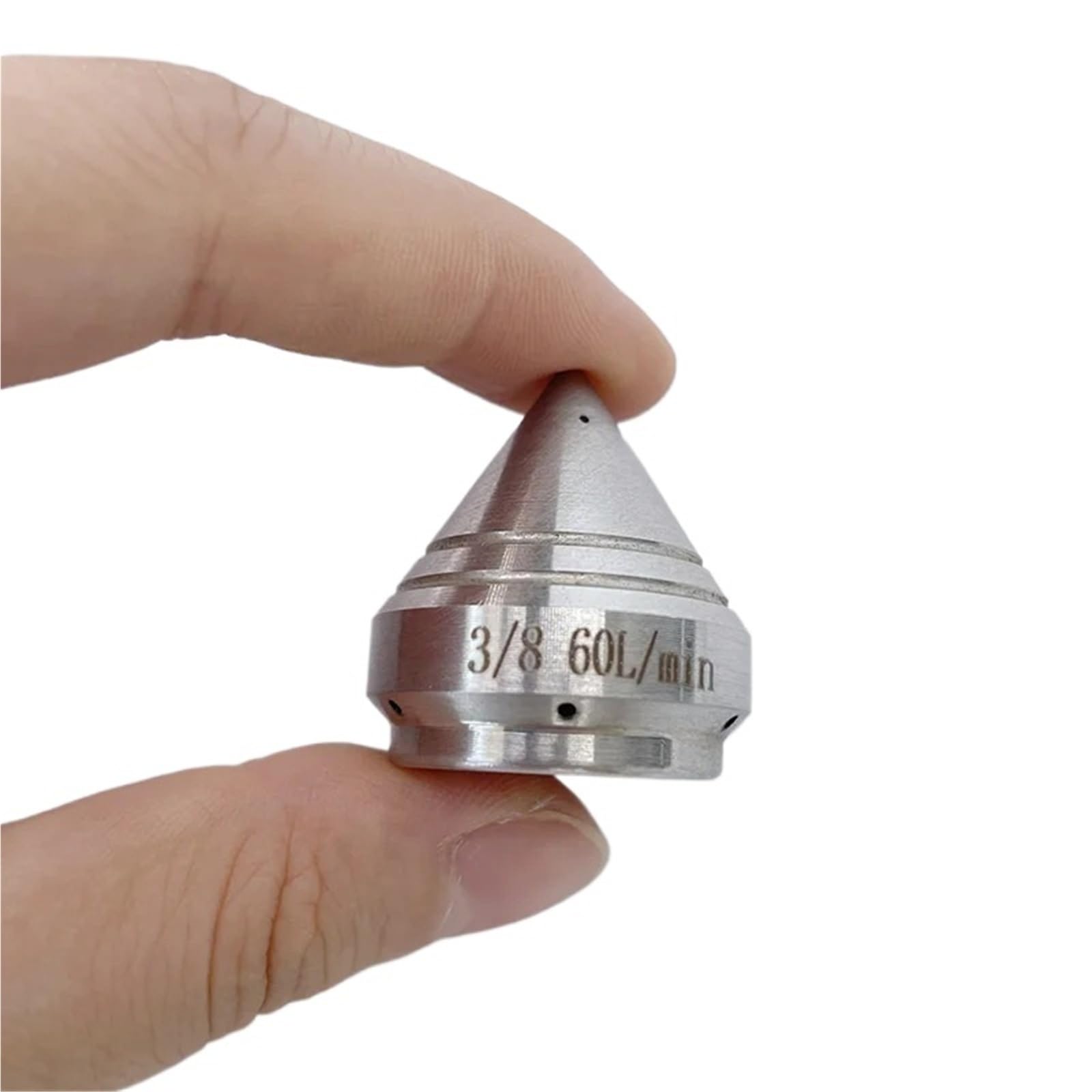 Compatible con Boquilla de Chorro de tubería de Acero Inoxidable | Rosca de 3/8, accesorio de limpieza de alcantarillado con orificios múltiples de 5000 PSI(3I8Female 80L)