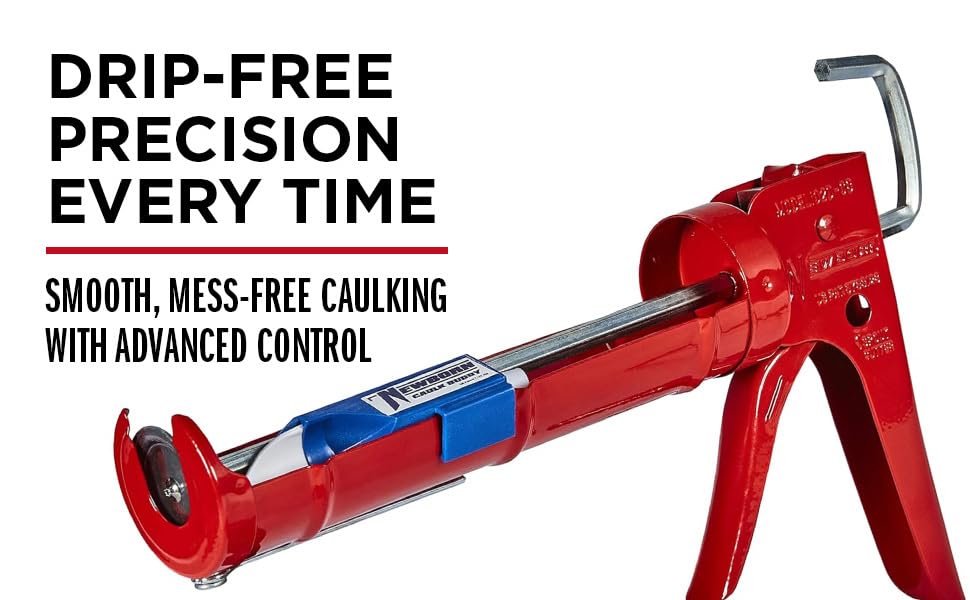 Newborn 102D Drip-Free Smooth Hex Rod Cradle Caulking Gun, 1/10 Gallon Cartridge, 10:1 Thrust Ratio - Image 2