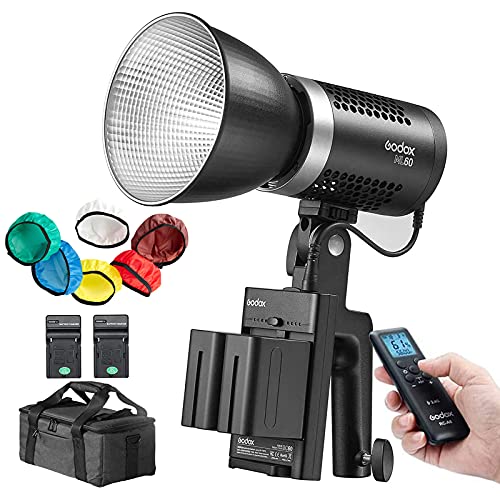 Amazon | Godox ML60 60WポータブルLEDライト 5600K CRI96 +、8FX