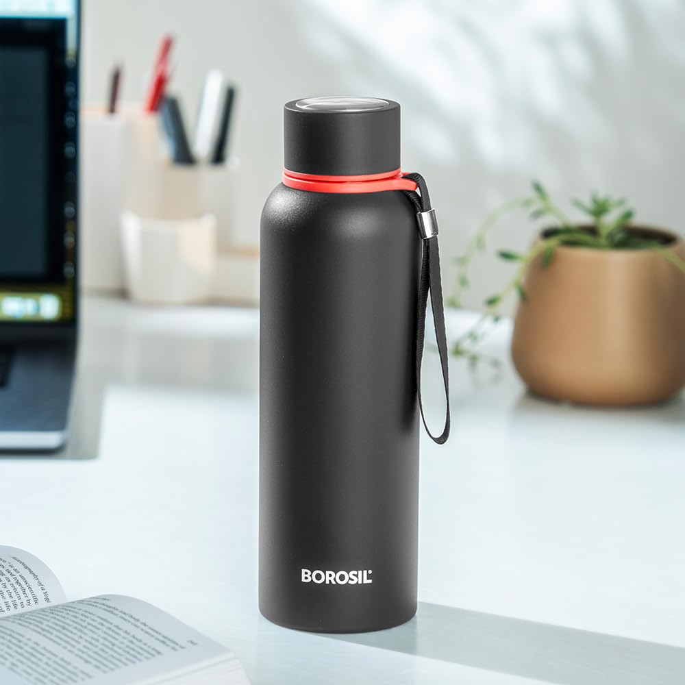 Borosil Hydra Trek Stainless Steel Water Bottle | Double Wall Vacuum Insulated Flask, Green | 20 Hours Hot & 24 Hours Cold | Ideal for Personal & Corporate Gifting | 1 Year Warranty (Indigo, 700 ml) — Amazon image 9