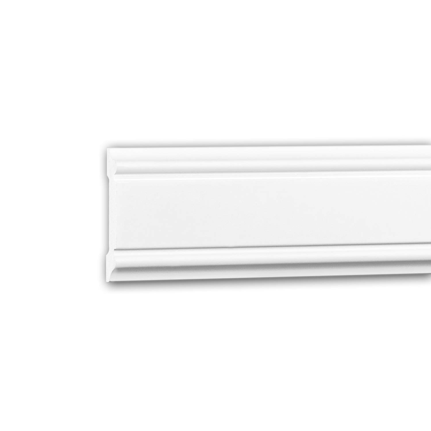 Cimaise flexible 151384F Profhome en polyuréthane blanc 200 x 0,8 x 4,7 cm