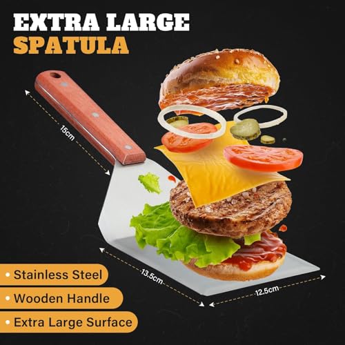 Set de espátulas para parrilla extra grande PURPLEBIRD miniatura 4