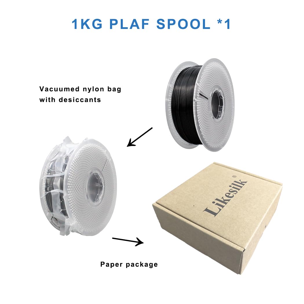 Likesilk 3D Printer Filament 1.75mm, 3D Printing Filament 1.75mm Dimensional Accuracy +/- 0.02 mm, 1 KG Spool (2.2lbs), PLA F Army Green