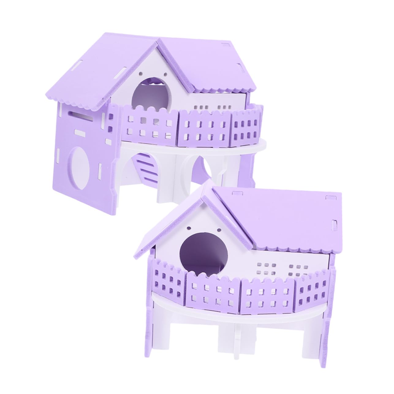 POPETPOP 8 Pièces Villa à Deux étages Hamster Accessoire Hamster Accessoires Cage pour Abri de détente pour délicate cachette de Maisons de s PVC