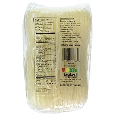 Asian Best Premium Rice Stick Noodle Medium, 16oz (3 Pack)
