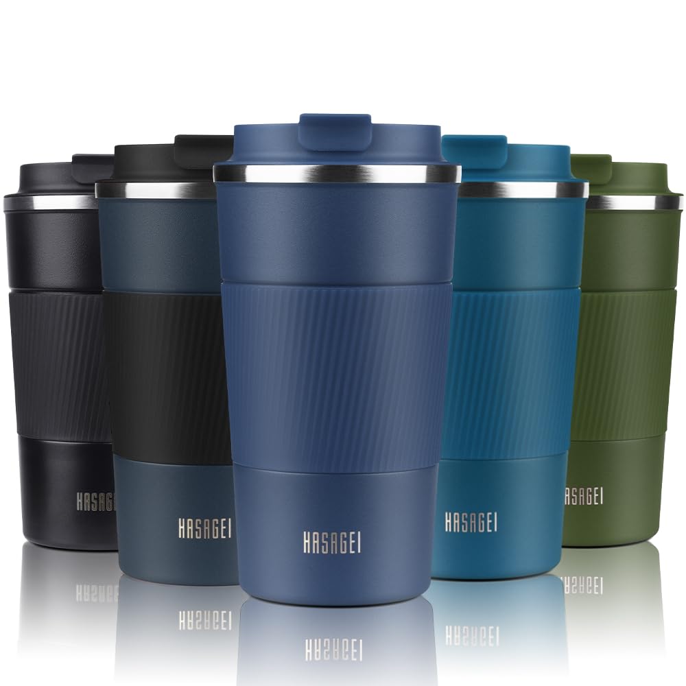 HASAGEI Travel Mug, Insulated Coffee Cup with Leakproof Lid