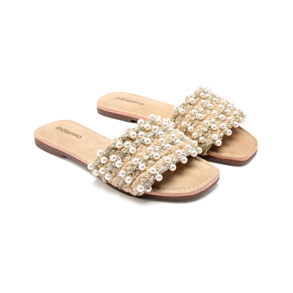 GIOSEPPO LANGDON, Women's Flat Sandals, Platinum, 37 EU, Platinum, 5 UK