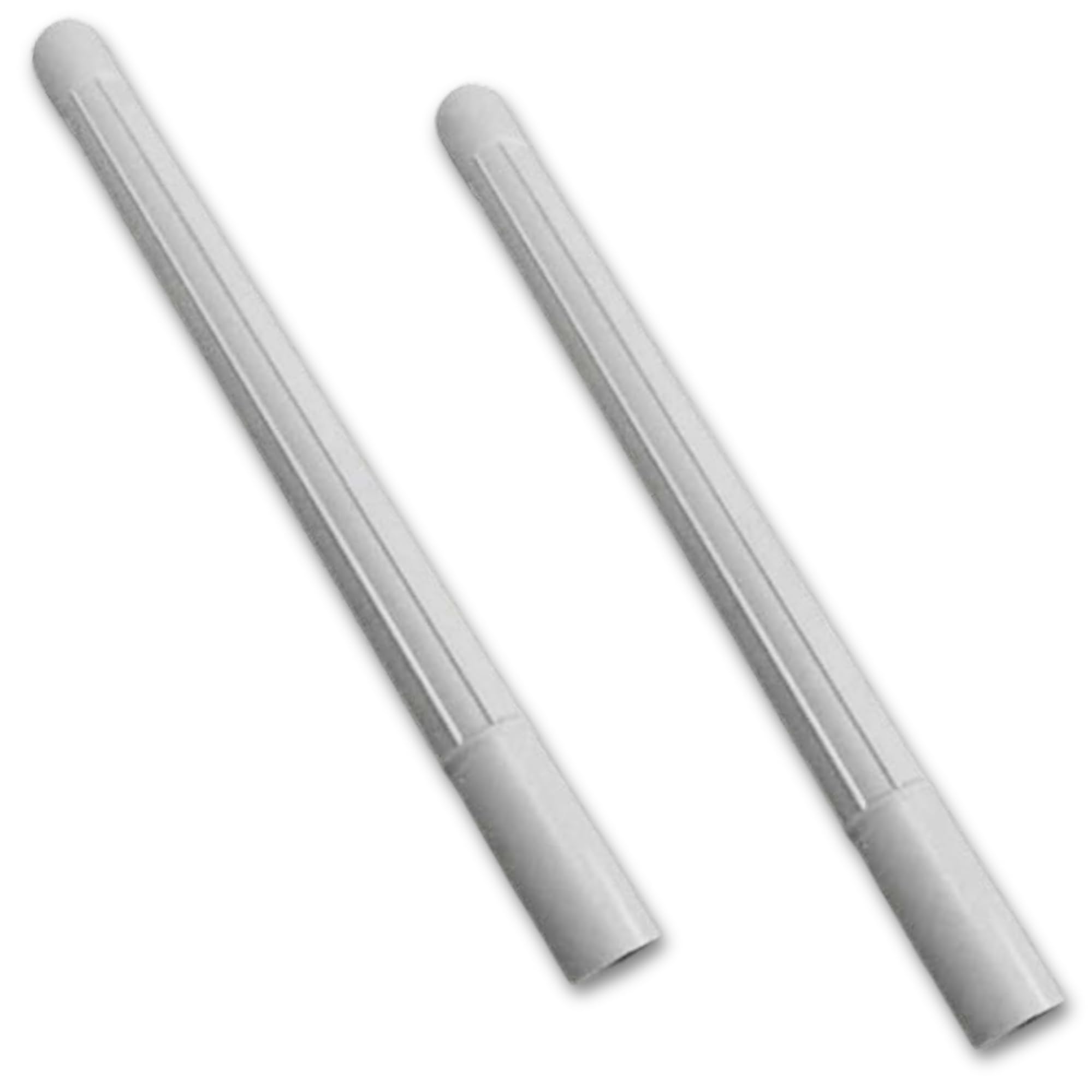 Light Gray 1.25" Vacuum Extension Wands Compatible with Shop Vac, Eureka, Kirby, Oreck Canister, & More - Extension Tubes for Carpet, Hard Floors Vacuum Attachments (2-Pack)
