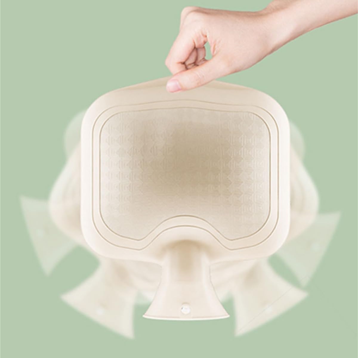 Bolsa de Agua Caliente El Agua Llenó El Bolso Caliente Espesado Felpa Del Calentador De La Mano De La Compresa Del Bolso De Agua Caliente De La Botella De Agua Caliente Hot Water Bottle Segura(Grün)