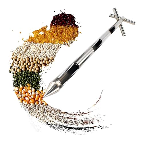 Stainless Steel Grain Sampler Rotary - Extra Long 1m Probe, 0.75-2.25in Solid Powder Sampling Tool for Cement Particles, Durable & Reliable, Perfect for Lab and Industrial Use