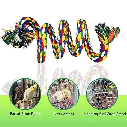 Kucdbun Bird Playground 3 Layers Parrot Playstand With Bird Rope Perch For Parakeets, Budgies, Cockatiel, Conures, Finches, Lovebirds Ect Small Birds #TOP4