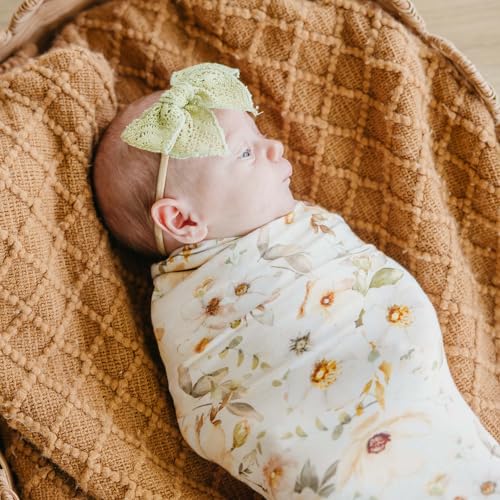 Image of Copper Pearl Swaddle Blankets for Newborns | Soft Stretchy Receiving Blankets for Boys and Girls | Large 46 x 46 Inch Baby Blankets | Lightweight and Breathable Swaddles | Angelique
