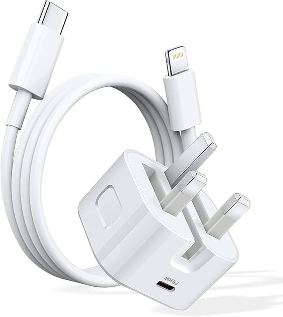 Apple MFi CertifiediPhone USB C Fast Charger Plug20W PD Type C Wall Power Block Charging Port Adapter with 10FT USB-C to Lightning Cable Compatible with iPhone 13/12/11/XS/X/XR/8/7/iPad/AirPod