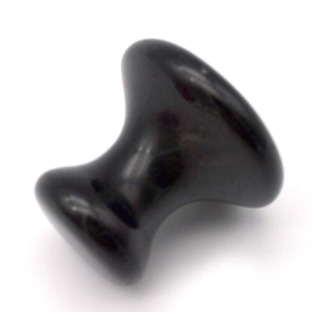 HEPHEASTUSORJade Guasha Facial Massage Tools, Natural Black Obsidian Mushroom Gua Sha Stone for Face, Anti Cellulite Facial Skincare Set for Beauty