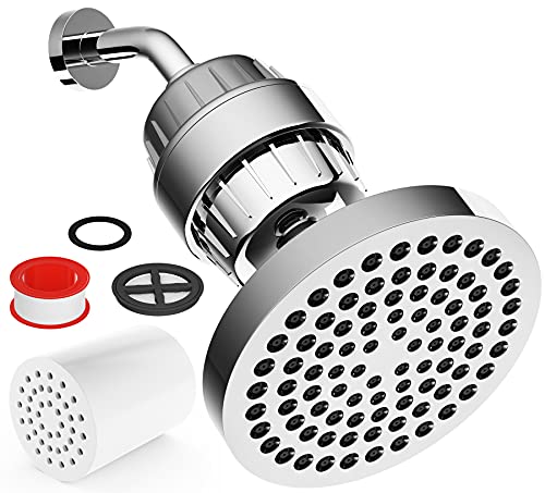 Luxury Filtered Shower Head Set - Filtered Shower Head Combo Removes Chlorine, Heavy Metals, Impurities & Soften Water - High Pressure Rainfall Shower Head With 90 Jets & 360 Rotations #TOP7