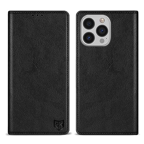 Image of ZZXX for iPhone 13 Pro Wallet Case Strong Magnetic 6.1 inch,Black
