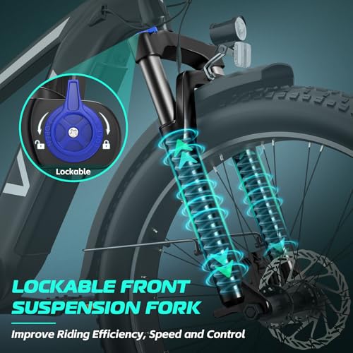 Vivi Ace01 Electric Bike For Adults, 26 Inch X 4.0 Fat Tire Ebike, 1475W Peak Motor Torque Sensor Electric Mountain Bike, 25Mph Electric Bicycle With 48V 15Ah Battery thumb #7