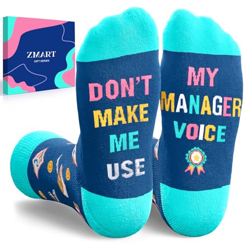 Zmart Managers Gifts Ideas Women Men - Office Project Nurse Case Property Manager Gifts Funny Manager Socks