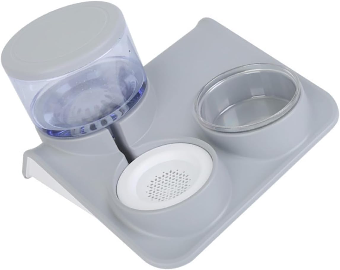 MERRYHAPY Pet Water Fountain Cat Feeder Dog Fountain Water Bowl Auto Refill Raised Bowl Safe Design