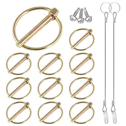Goupille Lynch Glarks 6.35mm avec câble acier et clip de blocage de sécurité pour remorque