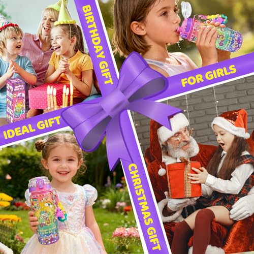 Image of EDSPORTSHOUSE Decorate Your Own Water Bottle Kits for Girls Age 4-6-8-10,Unicorn Painting Crafts,Fun Arts and Crafts Gifts Toys for Girls Birthday Christmas(Unicorn)