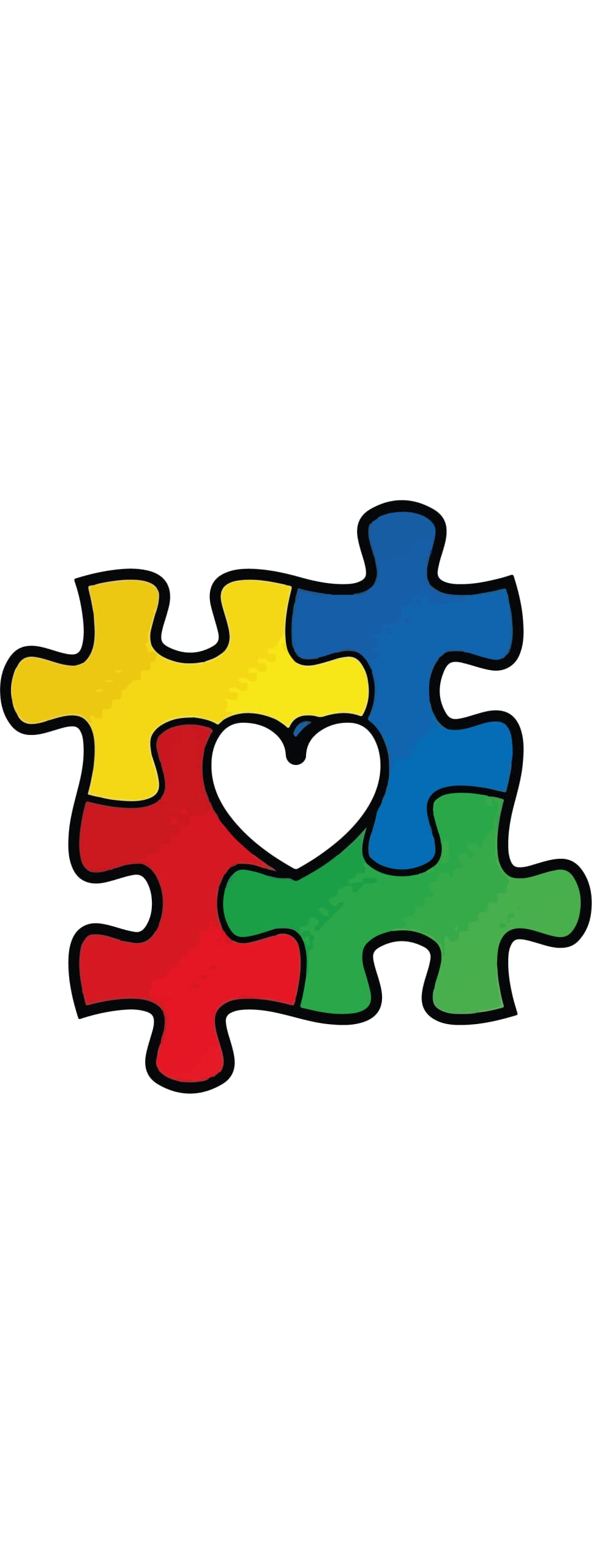 Photo 1 of Smart-Autism Autistic Awareness Heart | Sticker Decal for Laptop, Car, Window, Door, Shop |Decal Sticker | 5 inch | SD-807 | 2 Pack