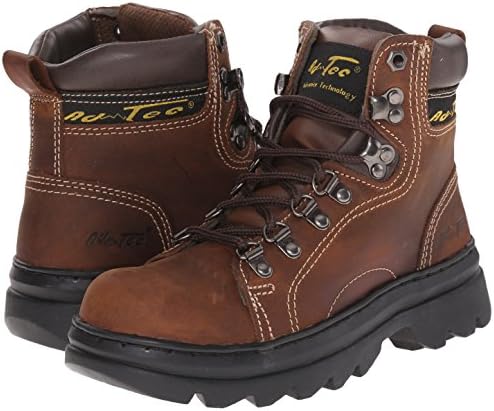 Ad Tec Womens 6" Lace Up Work Boot Durable Leather Slip Resistant Hiking Shoe, Brown | Image 6
