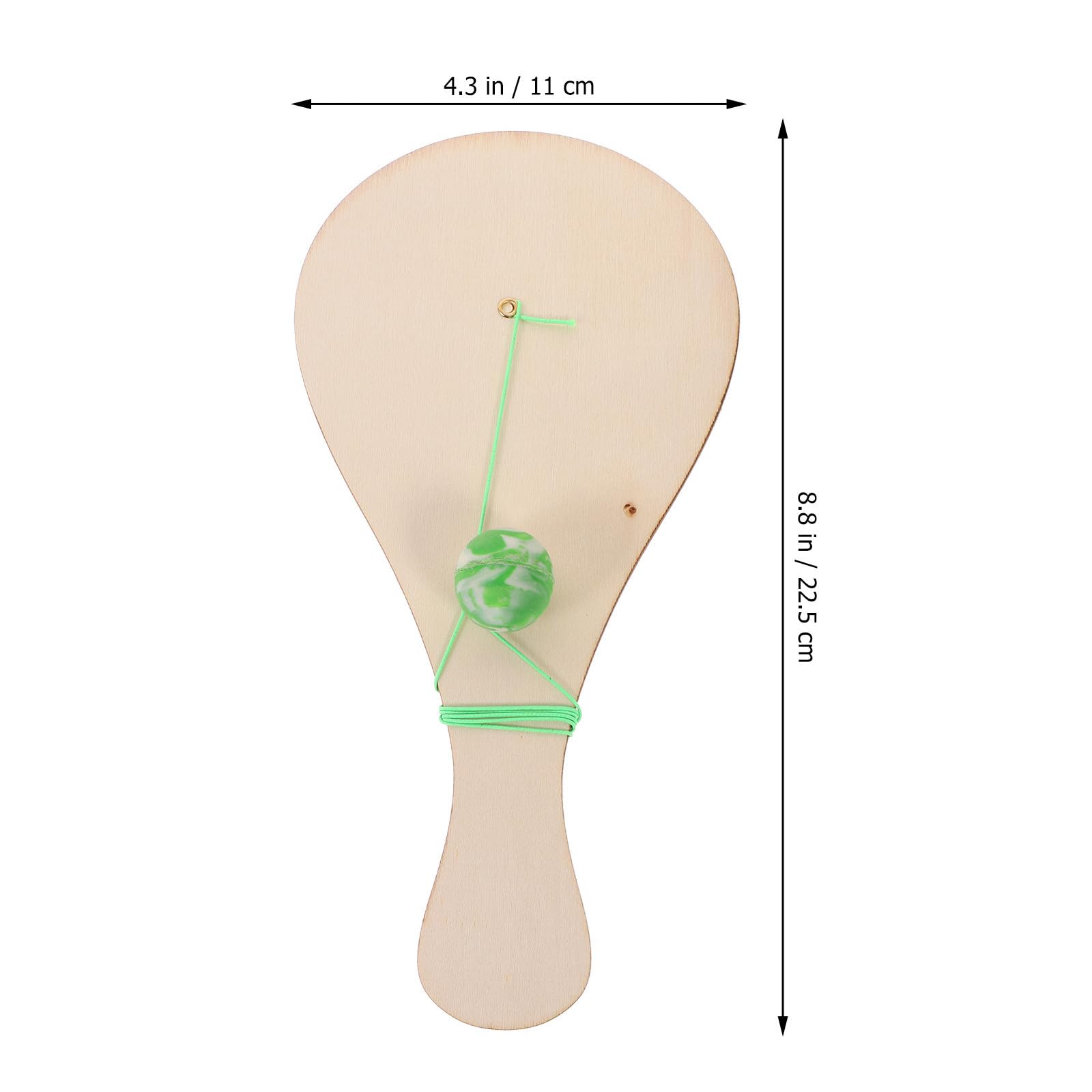 ifundom Juego de Pádel para 6 Piezas Balones de Paleta de Madera sin Pintar para DIY Pintura Creativa Material Natural para Manualidades y Actividades Infantiles en Interiores y