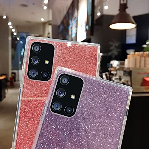 Coque paillettes roses pour Samsung S20 FE | Protection souple scintillante carrée