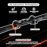 Gift Gadgets X2 Teen Electric Scooter – Foldable E-Scooter for Ages 8-16, 150W Motor, Up to 12.4 mph, Dual Brake System, Adjustable Height, LED Display – Orange - Image 2