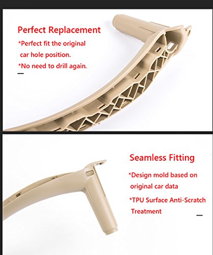 Jaronx For Bmw X5 X6 Door Pull Handle, Inner Door Trim Grab Cover Passenger Side Right Front/Right Rear Door Armrest Bracket (Fits:bmw X5 2008-2013 And Bmw X6 2008-2014) (Leather Cover Not Inculded) #TOP5