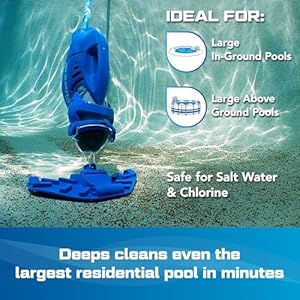 POOL BLASTER Max CG Commercial Grade Cordless Rechargeable Pool Vacuum High Capacity 60 min Run Time for In Ground and Above Ground Pools