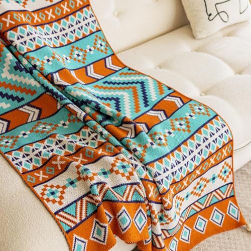 Couverture bohème tissée à pompons douce pour canapé et lit - 5