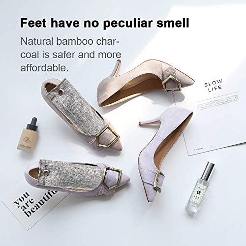 2 Packs Shoe Deodorizer Bags, Fonday Bamboo Charcoal Odor Eliminator(75G Each), Activated Charcoal Air Purifying Bags Odor Absorber For Gym Bag, Car, Pet, Closet #TOP2